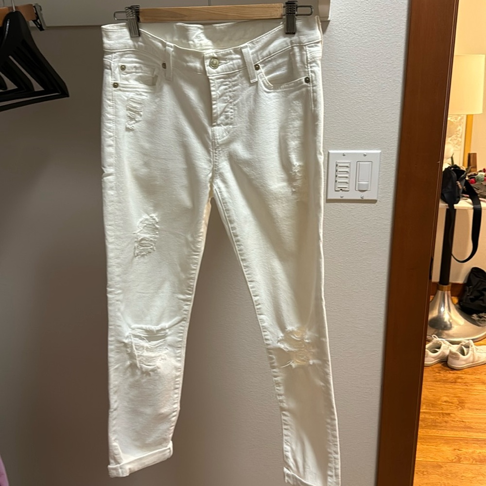 White 7 for all mankind white denim